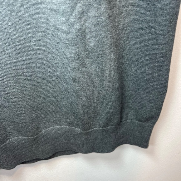 Lands' End Mens V-Neck Sweater Vest Shirt Gray Fine Gauge Supima Cotton Size XXL - Picture 7 of 10